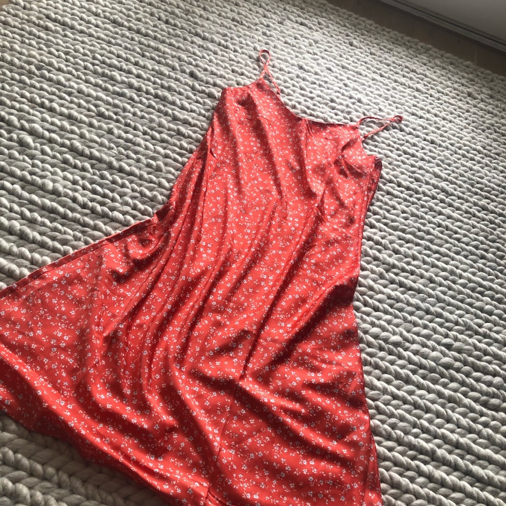 floral silk cami dress